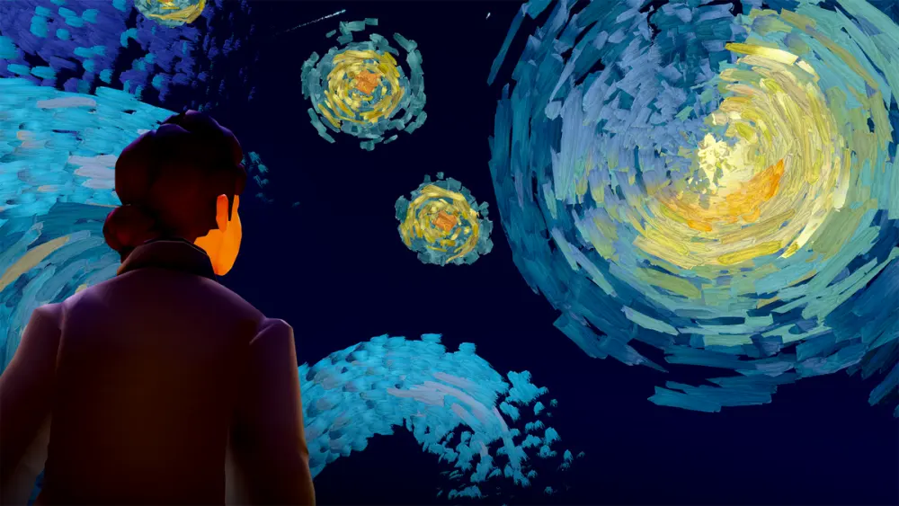 Sky: Figli della Luce, un piccolo spirito con mantello vola verso una città dorata al tramonto.